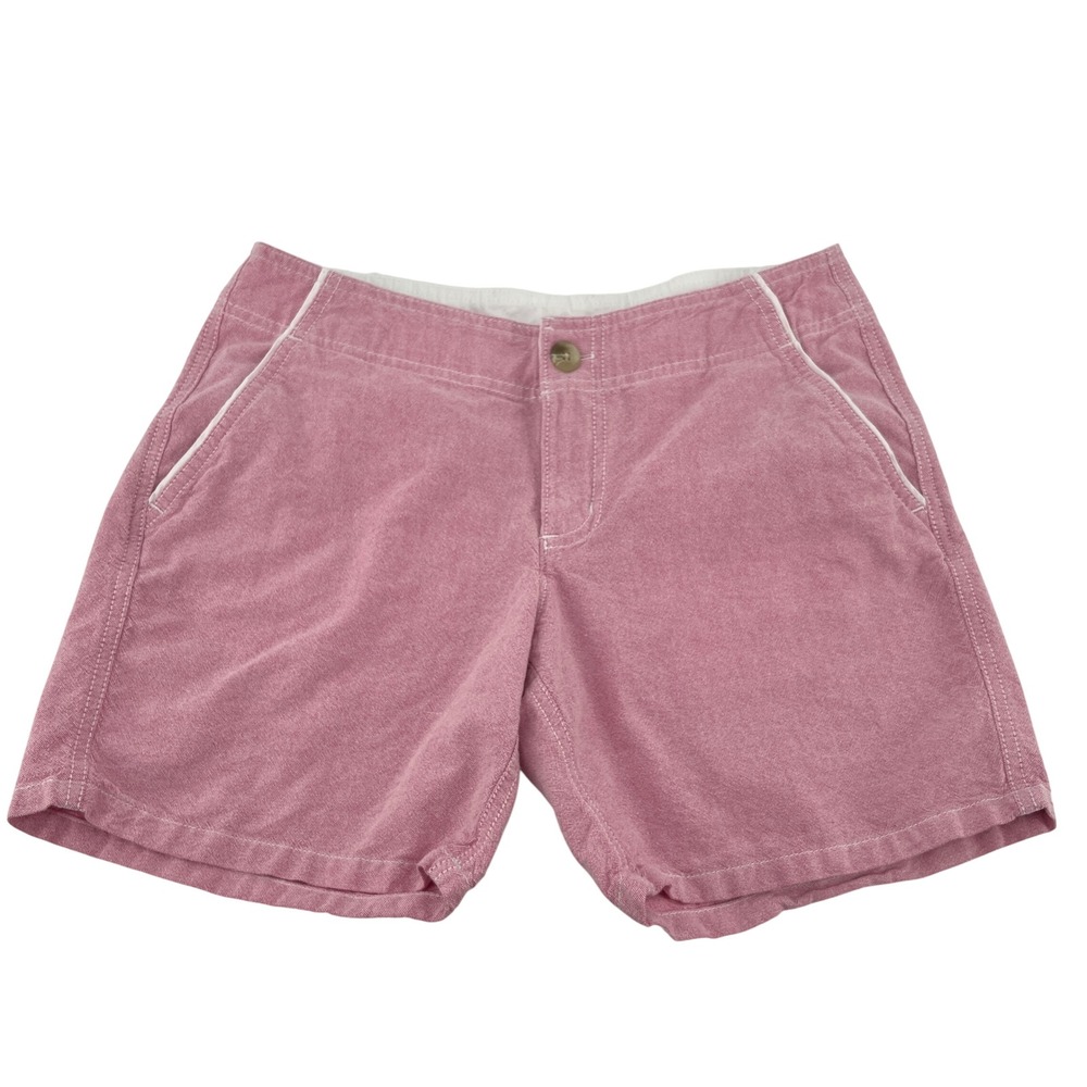 Columbia PFG Pink Cotton Shorts Womens Size 4 Performance Fishing Gear Piping